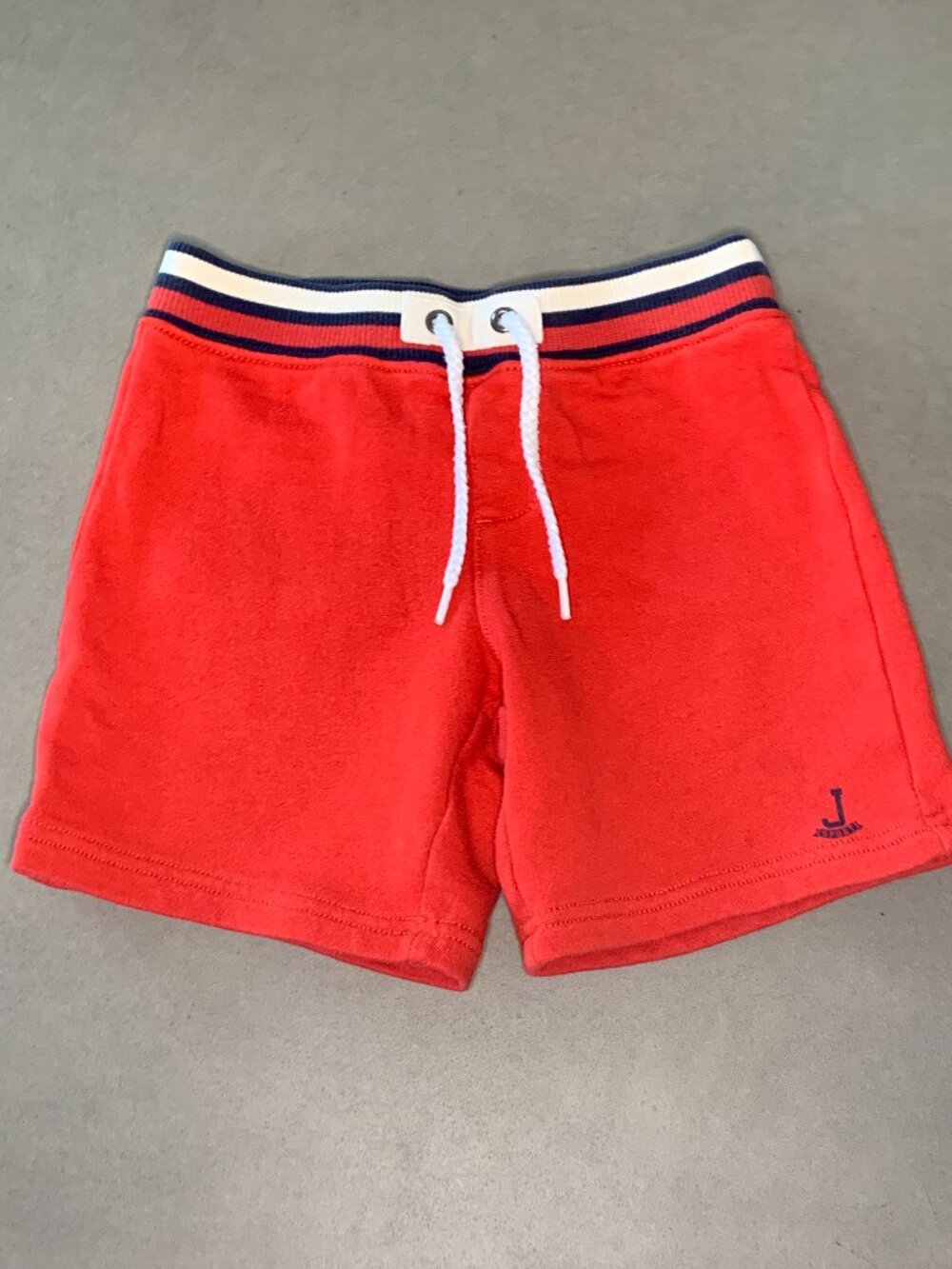 Janie and Jack Red Terry Cloth Shorts Size 3 | Retro Preppy Pull-On Shorts